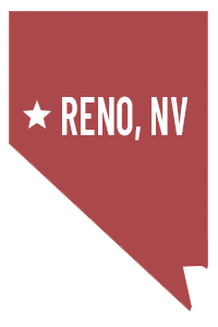 State of Nevada with Reno, NV text
